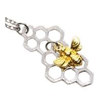 Dave The Bunny Bee Gifts for Women - Elegant Bee Necklace Featuring Honeycomb Design - Great for Nature Lovers, Birthday, Anniversary, or Special Occasion Jewelry