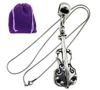 Dave The Bunny Cello Necklace - Stainless Steel Snake Chain with Metal Alloy Charm - Music Gifts for Men: Cello Accessories and Music Gifts