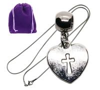 Dave The Bunny Elegant Cross on Heart Necklace - Cross Necklace for Women and Men, Great Gift for Devotional Jewelry Lovers, Unisex Cross Necklace for All Occasions, Stylish Religious Pendant