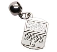 Dave The Bunny Elegant Laptop Computer Charm - Mini Laptop Jewelry Accessory for Women - Computer Jewelry Pendant - Mini Computer Adornment for Personalization - Stylish Laptop Decoration