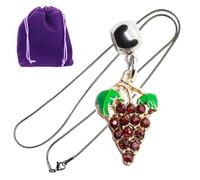 Dave The Bunny Elegant Wine Charm Grape Vine Necklace - Sophisticated Jewelry for Women - Unique Grapes Design - Ideal Gift for Wine Lovers - Delicate Themed Necklace