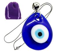 Dave The Bunny Evil Eye Jewelry - Evil Eye Necklace - Hypoallergenic Stainless Steel Snake Chain with Blue Glass Evil Eye Charm - Chic Evil Eye Jewelry for Women Makes Great Evil Eye Protection