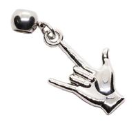 Dave The Bunny I Love You Sign Language ASL Charm - Elegant Love You ASL Charm for Jewelry - Great Gift for Sign Language Enthusiasts