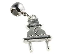 Dave The Bunny Premium Stainless Steel Charm Connector, Metal Alloy Charm - Ideal Gift for Men, Versatile Wall Plug Charm or Outlet Plug Charm. Unique Jewelry Electric Plug Gift for Electrician