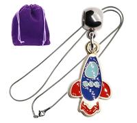 Dave The Bunny Rocket Ship Necklace - Space Ship Jewelry for Space Themed Party Decorations, Space Decor, and Space Party Favors - Ideal for Cosmic Celebrations and Unique Gift Ideas