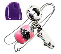 Dave The Bunny Skateboard Necklace - Stainless Steel Snake Chain with Metal Alloy Charm - Premium Skateboard Accessories, Hip Hop Jewelry for Men, Woman Skateboard Enthusiasts