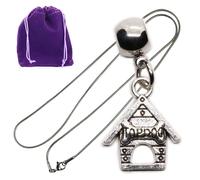 Dave The Bunny Top Dog House Pendant Necklace Trophy Award for Dog Lovers, Cute Coach Gift Idea and Playful Pet Lover Jewelry, Fun Best Boss Gifts for Men or Women with Velvet Pouch