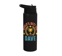 Dave World's Best Dad Fathers Day Birthday Stainless Steel Insulated Water Bottle