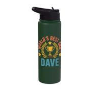 Dave World's Best Dad Fathers Day Birthday Stainless Steel Insulated Water Bottle