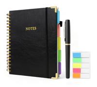 Daveinmic A4 Lined Spiral Notebook 300 Pages Thick Paper with Pen & Tabs