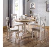 Davenport Dining Set - 4 Seater - 106cm - Round - 4 Chairs - Ivory