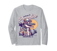 Davenport Florida Paradise Alligator Retro Style Design Long Sleeve T-Shirt