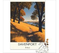 Davenport Iowa jigsaw puzzle 1000 pieces | pretty botanical artwork for flower lovers to enjoy creating a relaxing picture in your free time to enjoy at home50x75cm