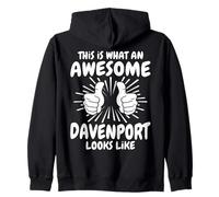 Davenport Surname Awesome Davenport Last Name Davenport Zip Hoodie