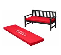 David & Amaya 2/3/4 Seater Outdoor Bench Cushion Waterproof 100% Polyester Replacement Cover Only for Garden, Rattan, Patio & Office Seat Pads, No Filling or Foam Insert (Red, 4 Seater (170x52x6cm))