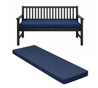 David & Amaya Outdoor Garden 2/3/4 Seater Bench Cushion Waterproof Comfortable Replacement Seat Pads Zip Cover for Rattan, Patio, Lawn, Balcony & Indoor Furniture (Navy, 4 Seater (170x52x6cm)
