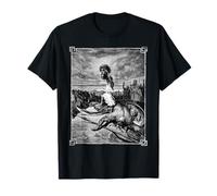 David and Goliath Slaying the Goliath Biblical Story Gravure T-Shirt