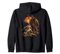 David And Goliath Sling Warrior Biblical Courage Art Zip Hoodie