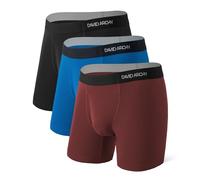 DAVID ARCHY Boxers for Men Quick-Dry Highly Stretchy Sports Mens Underwear Comfortable Soft Long-leg Men's Boxer Briefs for High-intensity Exercise Sweat Heavily Multi-pack