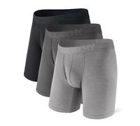 DAVID ARCHY Men's Boxer Bamboo Boxer Shorts Men's Underwear Multipack with Pouch and Fly, Ultra Soft and Breathable - 3 Pack