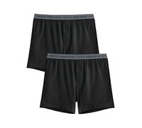 DAVID ARCHY Men's Boxer Cotton Underwear Soft Breathable Boxer Shorts Home Sleep Pants With Buttons Multi-pack (UK, Alpha, XXL, Regular, Regular, Black*2)