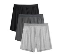 DAVID ARCHY Mens Boxer Shorts Cooling Breathable Loose Mens Boxers Moisture-Wicking Boxers for Men Pack