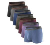 DAVID ARCHY Men's Boxer Shorts Trunks, Bamboo Men's Boxers Shorts with 3D Pouch Multipack, Ultra Soft and Breathable - 7 Pack