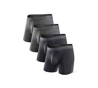 DAVID ARCHY Men's Boxers 40s Bamboo Men's Underwear with Pouch and Fly, Ultra Soft and Breathable Men's Boxer Shorts Inseam 5.5" 4 Pack