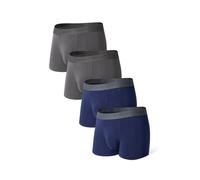 DAVID ARCHY Mens Boxers, 40S Bamboo Rayon Plain Boxer Shorts Men, 4 Pack, Antimicrobial Moisture-Wicking Boxers, No Itchy Labels + 3D Pouch Men's Underwear