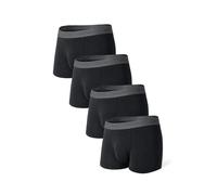 DAVID ARCHY Mens Boxers, 40S Bamboo Rayon Plain Boxer Shorts Men, 4 Pack, Antimicrobial Moisture-Wicking Trunks, No Itchy Labels + 3D Pouch Men's Underwear