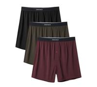 DAVID ARCHY Men's Boxers Shorts Quick Dry Loose Fit Button Open Fly Moisture Wicking Underwear Breathable
