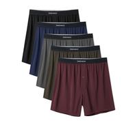 DAVID ARCHY Men's Boxers Shorts Quick Dry Loose Fit Button Open Fly Moisture Wicking Underwear Breathable
