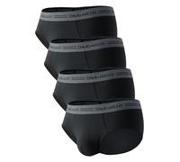 DAVID ARCHY Mens Briefs 40s Cotton Strech Underwear Good Fit Soft Breathable Moisture-Wicking Underpants 35mm Belt Men'S Boxer Shorts 3D Pouch Boxers For Men 4 Pack XL