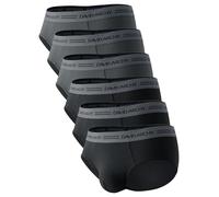 DAVID ARCHY Mens Briefs 40s Cotton Strech Underwear Good Fit Soft Breathable Moisture-Wicking Underpants 35mm Belt Men'S Boxer Shorts 3D Pouch Boxers For Men 6 Pack XL