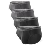 DAVID ARCHY Mens Briefs Bamboo Underwear Silky Smooth Lightweight Breathable Antibacterial Men's Boxer Shorts 3D Pouch 30MM Belt Boxers for Men 4 Pack