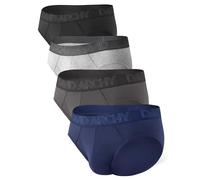 DAVID ARCHY Mens Briefs Bamboo Underwear Silky Smooth Lightweight Breathable Antibacterial Men's Boxer Shorts 3D Pouch Boxers for Men 4 Pack