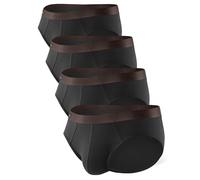 DAVID ARCHY Mens Briefs Bamboo Underwear Silky Smooth Lightweight Breathable Antibacterial Men's Boxer Shorts 3D Pouch Boxers for Men 4 Pack