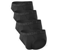 DAVID ARCHY Mens Briefs Bamboo Underwear Silky Smooth Lightweight Breathable Antibacterial Men's Boxer Shorts 3D Pouch Boxers for Men 4 Pack