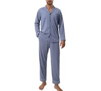 DAVID ARCHY Men's Cotton Sleepwear Button-Down Pajamas Set