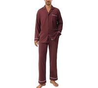 DAVID ARCHY Men's Cotton Sleepwear Button-Down Pajamas Set