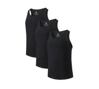 DAVID ARCHY Men's Tank Tops Undershirts 40S Combed Cotton Blended Stretch Vest for Men Fit Moisture-Wicking Strong Resilience Underwear Mens Tees Sleeveless T-Shirts 3 Pack