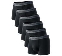 DAVID ARCHY Mens Trunks Boxer Briefs 40s Cotton Strech Underwear Good Fit Soft Breathable Moisture-wicking Underpants 35MM Belt 3D Pouch Men's Boxer Shorts Cotton Boxers for Men 6 Pack XXL