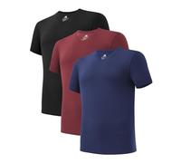 DAVID ARCHY Men's Undershirt Cotton Sorona Polymer Moisture-Wicking T-Shirts Stretch V Neck Tees for Men 3-Pack