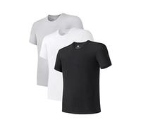 DAVID ARCHY Men's Undershirts 3 Pack Soft Comfy Bamboo Rayon Undershirts Breathable Tees Crewneck Underwear Shirts