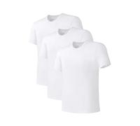DAVID ARCHY Men's Undershirts 3 Pack Soft Comfy Bamboo Rayon Undershirts Breathable Tees Crewneck Underwear Shirts