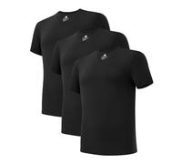 DAVID ARCHY Men's Undershirts Tops 40S Sorona Cotton Polymer Blended Stretch Short Sleeve T-Shirts for Men V Neck Fit Warm Moisture-Wicking Strong Resilience Underwear Mens Tees 3 Pack