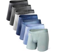 DAVID ARCHY Mens Underwear Bamboo Boxer Briefs Breathable and Soft with Fly Tru