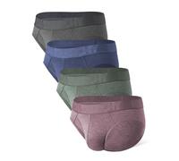 DAVID ARCHY Men's Underwear Bamboo Briefs Super Soft Comfort Lightweight Pouch Briefs 4 Pack