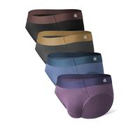 DAVID ARCHY Men's Underwear Bamboo Briefs Super Soft Comfort Lightweight Pouch Briefs 4 Pack