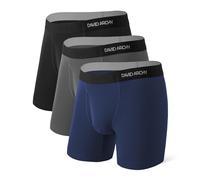 DAVID ARCHY Mens Underwear Comfortable Soft Everyday Polyester Boxer Briefs 3&5 Pack